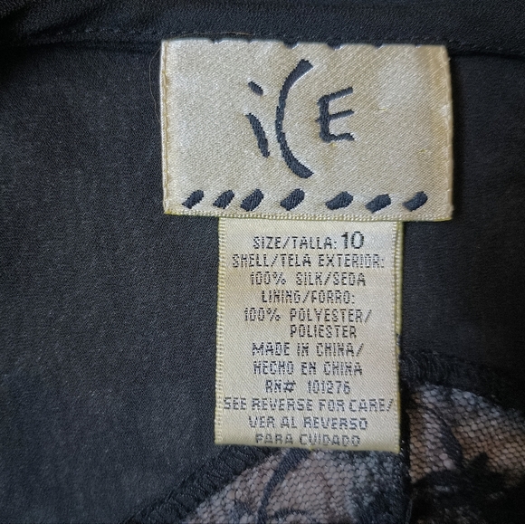 Vintage Y2K Ice Slip Dress Size 10 Lace Black Sheer Whimsigoth Feminine - Picture 9 of 11